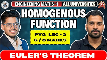 Homogeneous Function || Lec 2 Euler’s Theorem || Surendra Sir