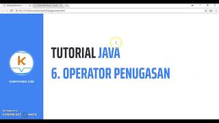 Tutorial Java   6 Operator Penugasan