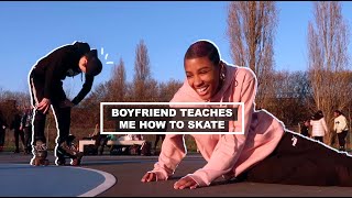 SKATING WITH MY BOYFRIEND | HOW TO DO THE CORKSCREW