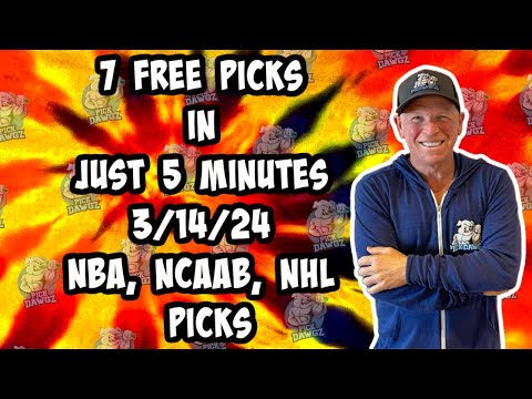 NBA, NCAAB, NHL Best Bets for Today Picks & Predictions Thursday 3/14/24 | 7 Picks in 5 Minutes