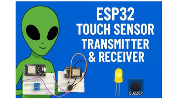 Esp32 wireless Communication project with Transmitter Touch sensor and receiver buzzer led 