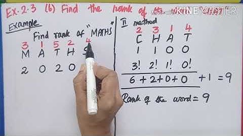 Std11| Ex2.3-6| BM#12| Bus.maths| How to find rank of a word in dictionary