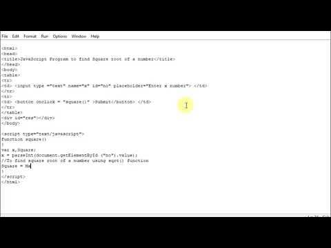 JavaScript Program to find Square root of a number - YouTube