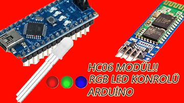 HC06 BLUETOOTH MODÜL!! RGB LED KULLANIMI ARDUİNO