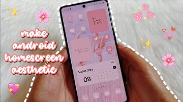 how to make your phone aesthetic ✨️ pastel pink theme 🌸