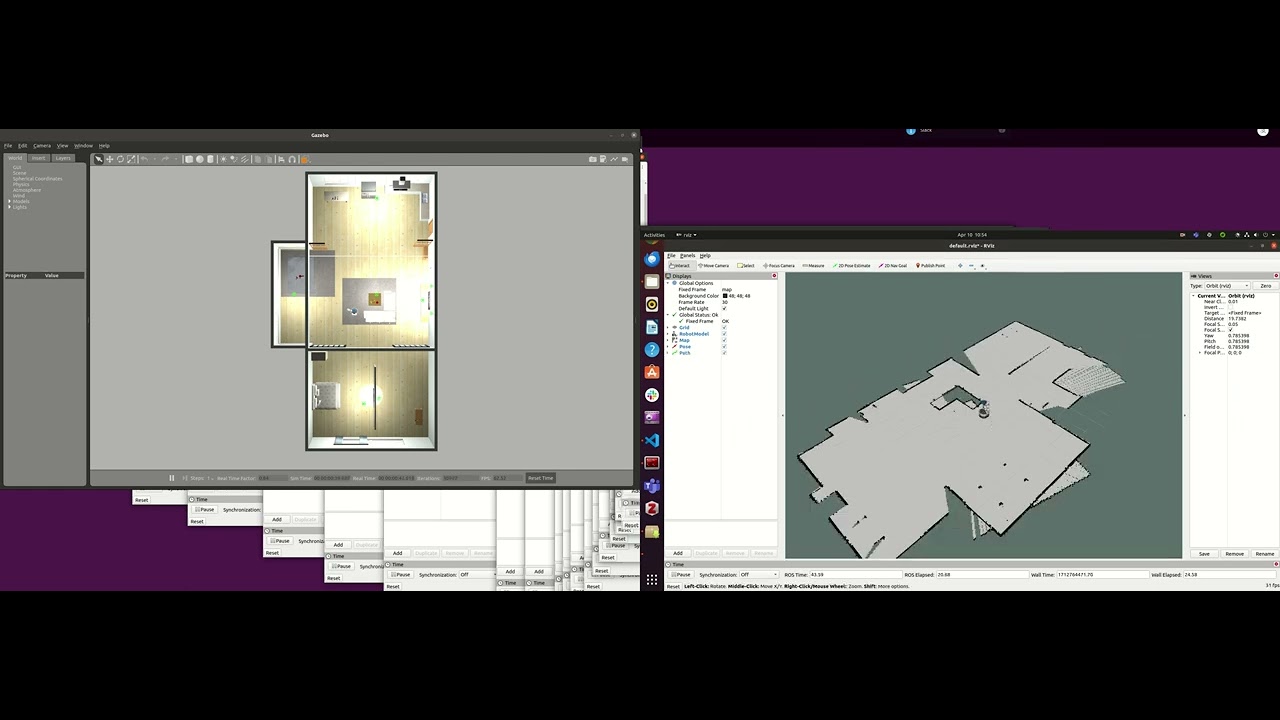 prebuilt map navigation - gazebo sim - YouTube