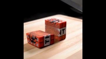 🔪 Cutting a Realistic Minecraft TNT Block in Macro! 💥 #veo3  #animation #hyperrealism #satisfying