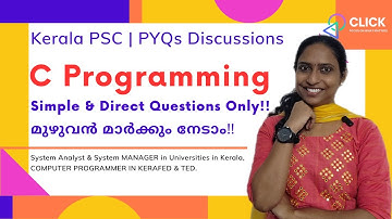 PYQs Discussion: C Programming | Kerala PSC | Computer programmer, System Analyst, System Manager