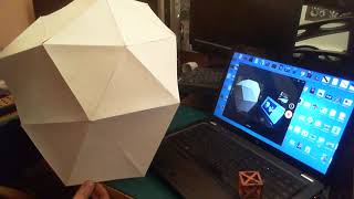 Card modelling a 2V Geodesic dome