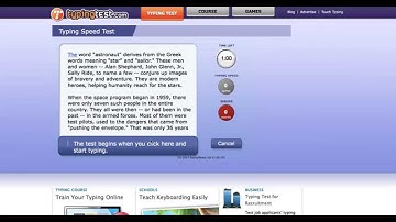 TypingTest.com Typing Test - Space Cowboys (1 minute)