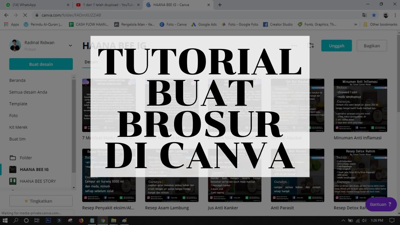 TUTORIAL Buat Brosur Di  Canva  YouTube