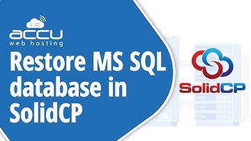 How to take backup and restore MSSQL database in solidCP control panel?