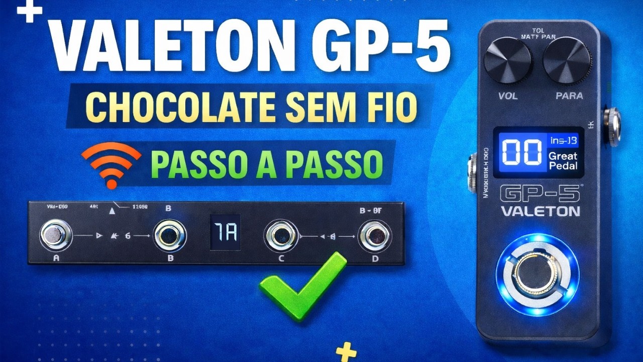Valeton GP-5 + Chocolate MIDI Sem Fio: O JEITO CERTO (Sem Travar