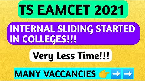 TS EAMCET 2021 LATEST UPDATE|SPOT ROUND|INTERNAL SLIDING NOTIFICATION|TS EAMCET 2021|COLLEGE START