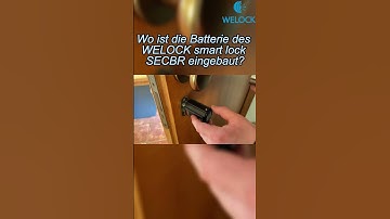 Wie wird die Batterie im WELOCK smart lock SECBR installiert?#welock #smartlock #schloss #türschloss