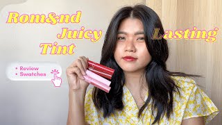 Rom&nd Juicy Lasting Tint | Review, Swatches and Comparison for Shades 07, 20, 25, 27