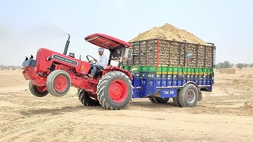 Mahindra 585 Di XP Plus carrying hundreds of tons of soil in the countryside | NEW CASE 770EX JCB