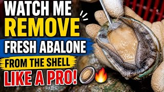Watch Me Remove Fresh Abalone from the Shell Like a Pro! 🐚🔥