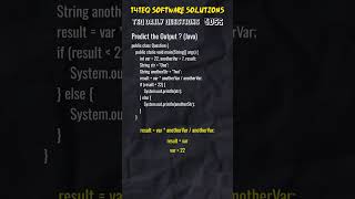 Java Operator Precedence MCQ Explained | TEQ Daily #5055 | Output = Two 💡 #InfyTQ #JavaMCQ
