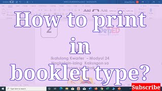 #CANON G4010 #BookletPrinting #DIY Tutorial How to print in Booklet type (Canon G4010)
