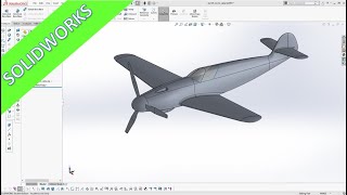 WW109 Fighter Plane Part 1  SolidWorks 2020 Training  Surfaces