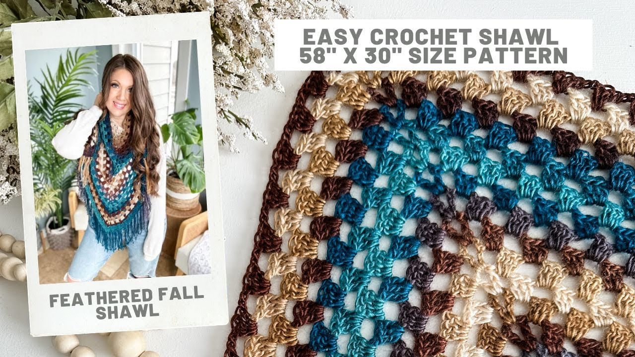 Easy Crochet Shawl Pattern in Double Crochet 