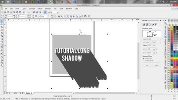 Totorial CorelDraw :  Long Shadow Using Extrude Effect