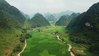 Pemandangan Sawah Drone Pedesaan Instrumental Setyo Tuhu