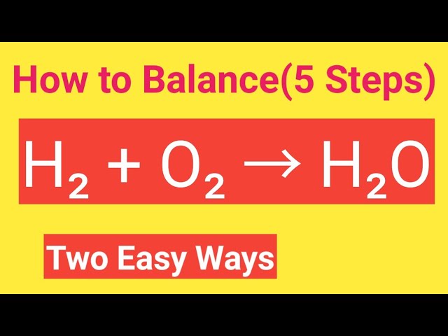 Balancing Chemical Equations Worksheet With Answers H2 O2 H2o