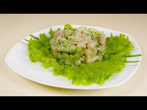 Видео рецепт Салат "Гавайский" с ананасами