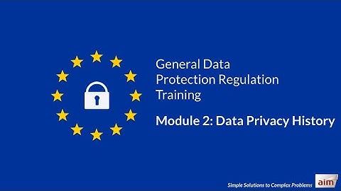 GDPR Training  by Aim - Module 2: Data Privacy History