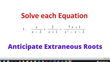 Solve Each Rational Equation