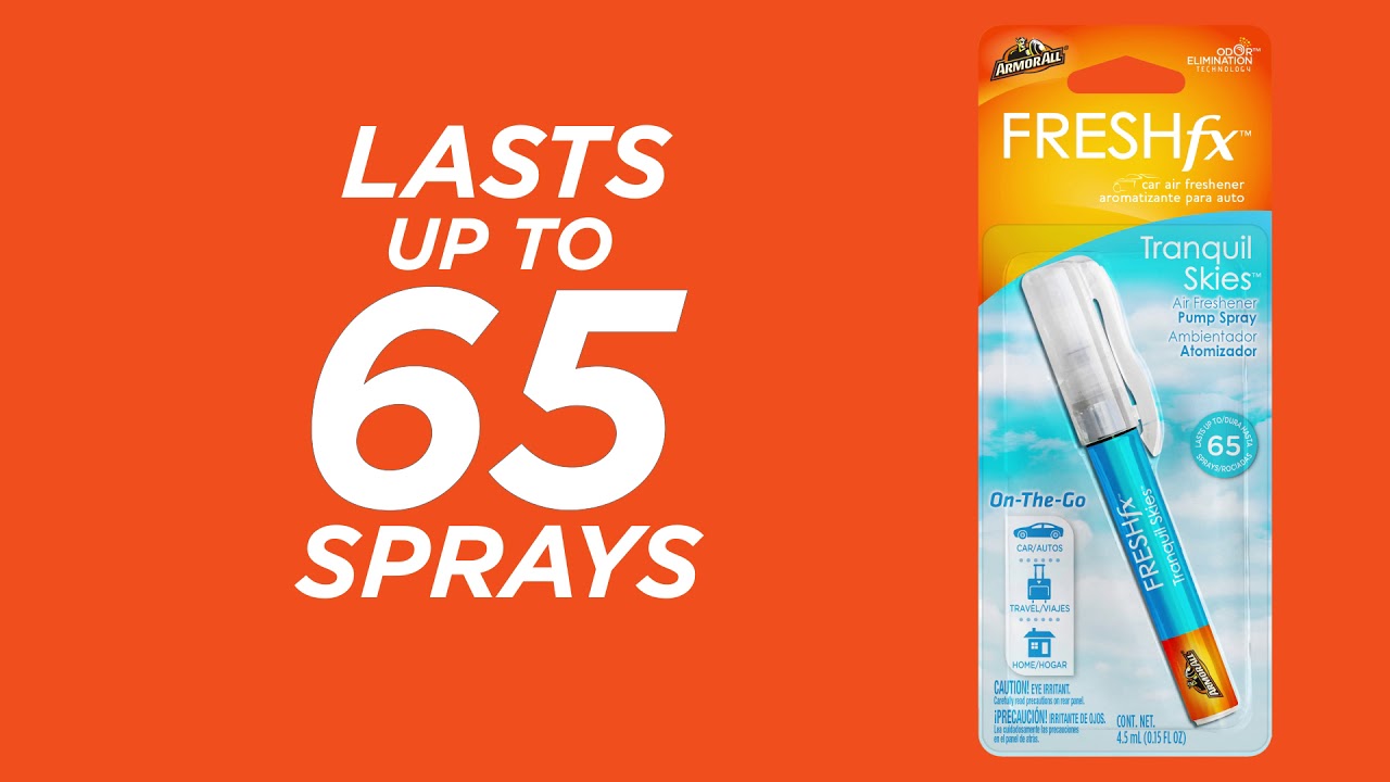 Spray away odors with New Armor All FRESH fx OntheGo Pump Sprays