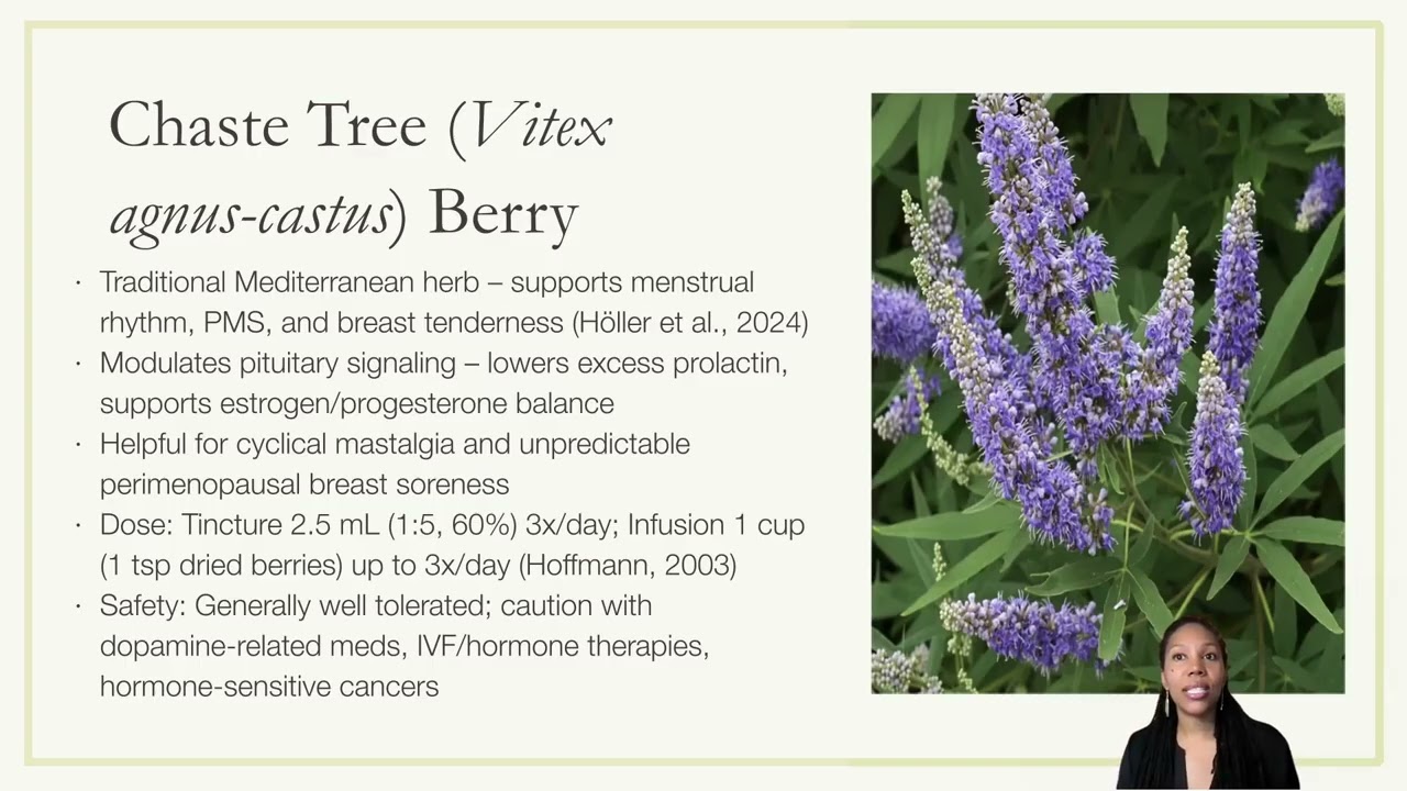 Травяная поддержка при болезненности груди, связанной с менопаузой