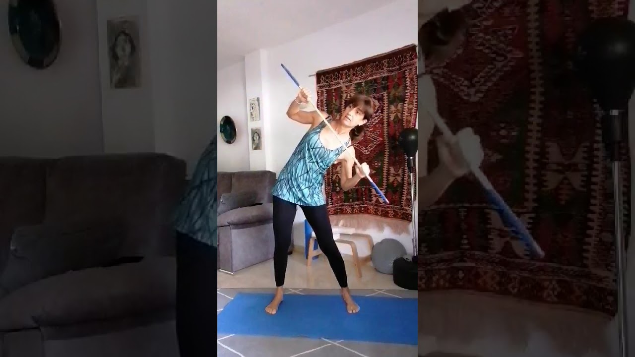 CON BASTONE ginnastica dolce. Lezione completa.
