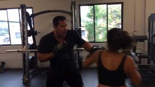 Gina Rodriguez Pre Golden Globe Boxing workout