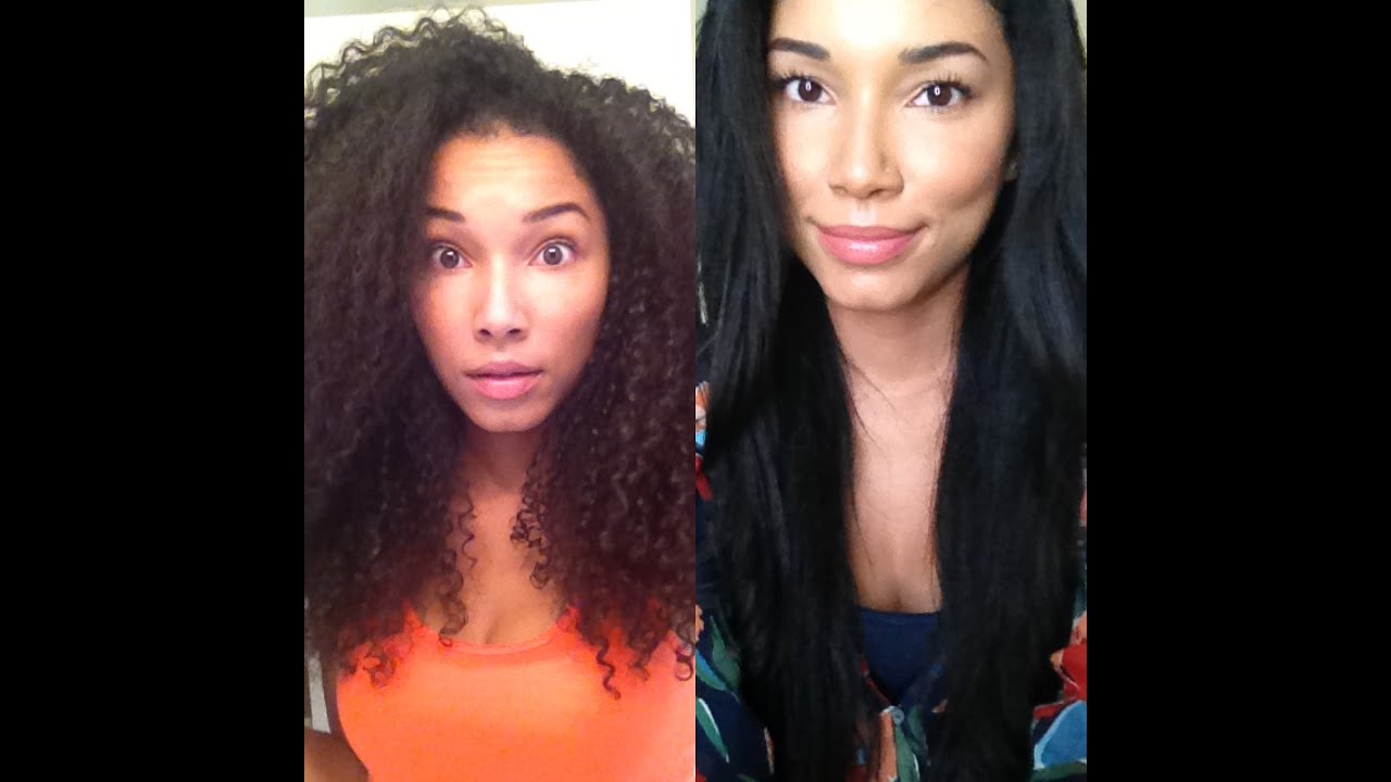 How To Straighten Curly Hair YouTube