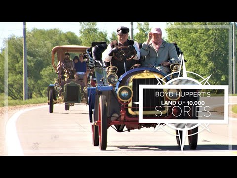 Turn of century antique cars make for excitingly slow Minnesota road
