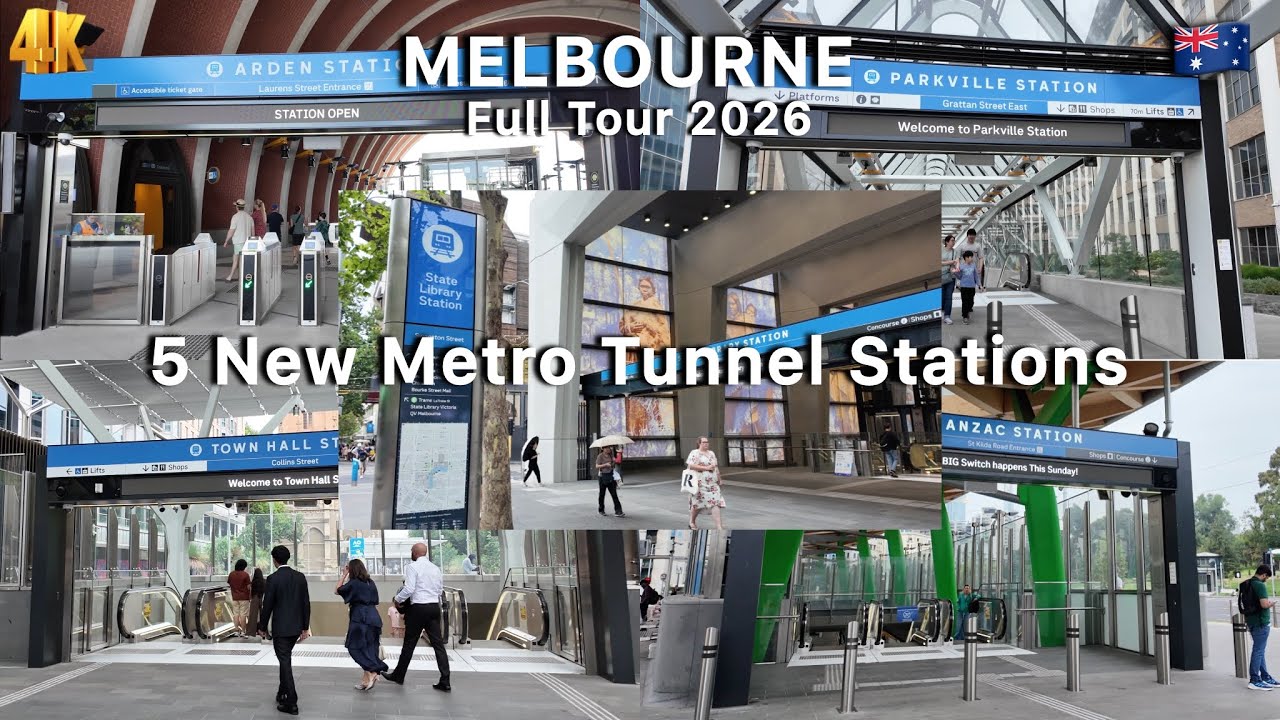 Melbourne 5 New Metro Tunnel Stations Walkthrough Full Tour
