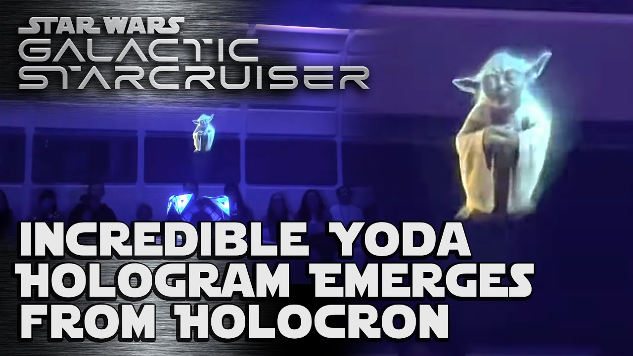 Incredible Yoda Hologram Emerges from Holocron - Star Wars: Galactic  Starcruiser