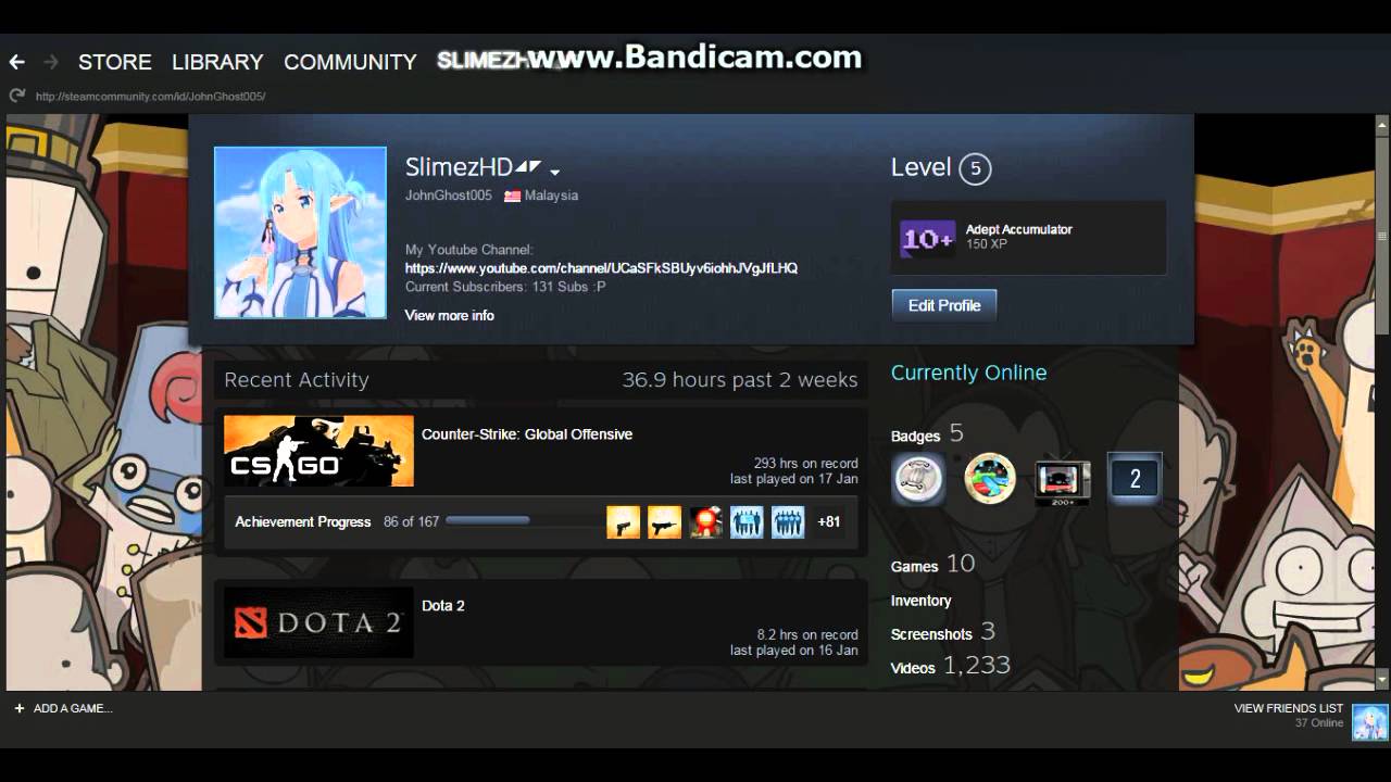 TUTORIAL: How to put STEAM Background on your Profile!!! - YouTube