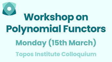 Polynomial Functors @ Topos (Monday)