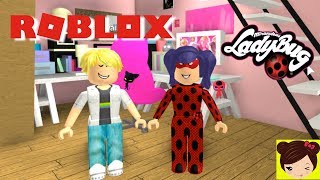 Jugando ROBLOX  Miraculous Ladybug Roleplay  Adrien me Persigue! Juegos Infantiles