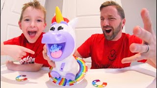 Father & Son PLAY RAINBOW RALPH !? / Make The Unicorn Throw Up! screenshot 4