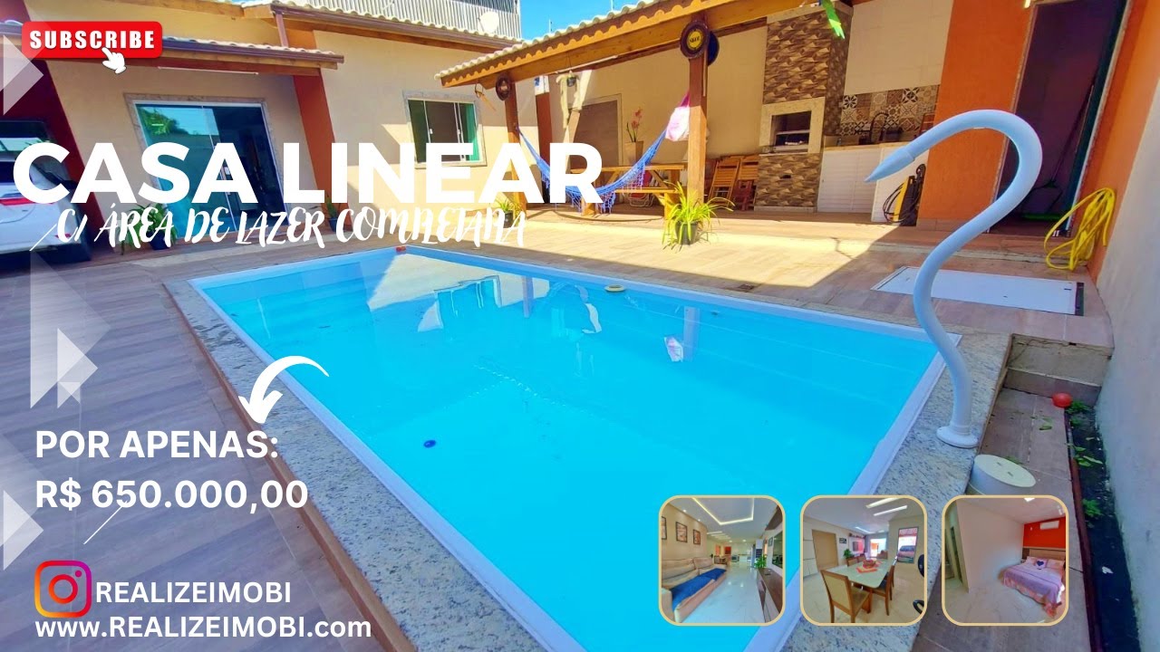 Casa Linear 3 quartos á venda no bairro São Gabriel, Guarapari-ES - Realize Negócios Imobiliários.