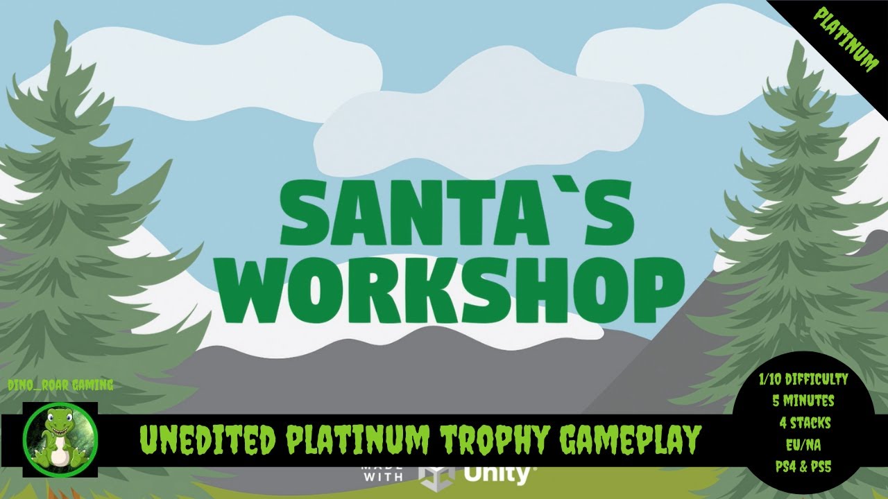 Santa's Workshop - Full Unedited Platinum Trophy Gameplay (PS4/PS5)