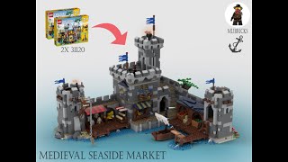 Medieval Seaside Market (2x 31120 Alternative Build) - Beautiful Remake of set 910047!