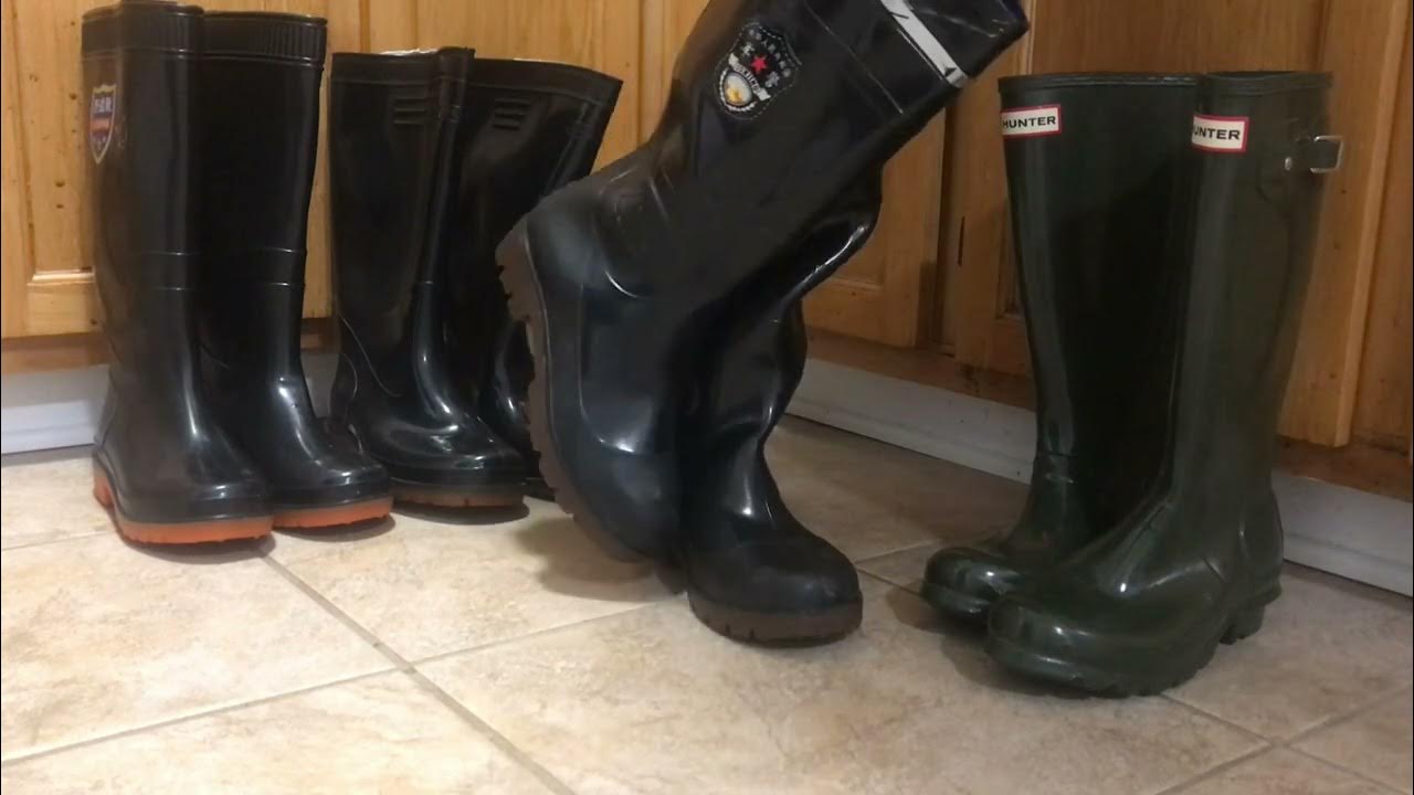 Squeaking my orientale rubber boots 08 YouTube