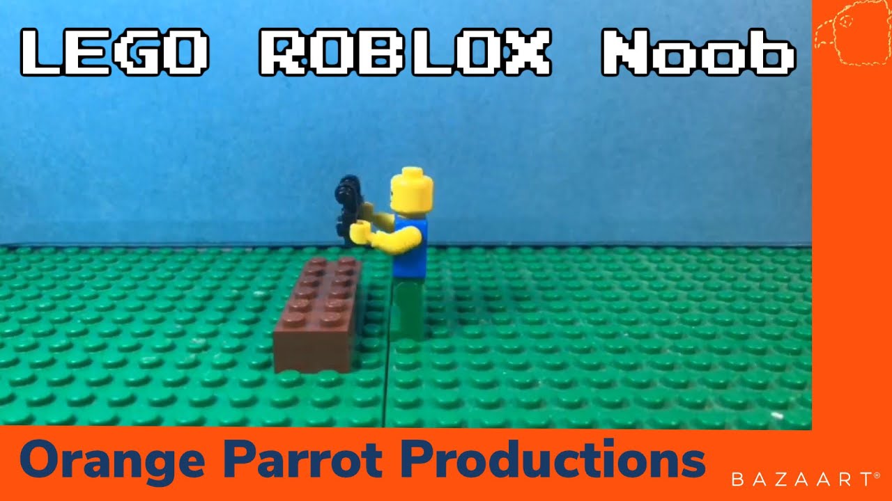 Lego Roblox Noob Plays Roblox Stop Motion Youtube