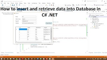 insert and retrieve data from database in datagridview in c#||sql server database